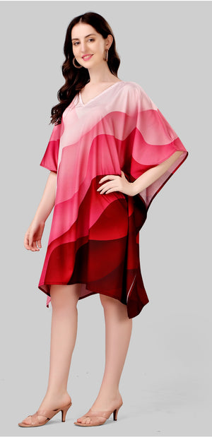 Rani Wave Bloom Cotton Kaftan - image 1