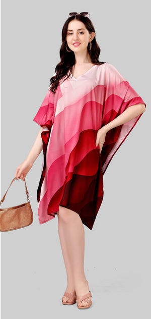 Rani Wave Bloom Cotton Kaftan - image 3