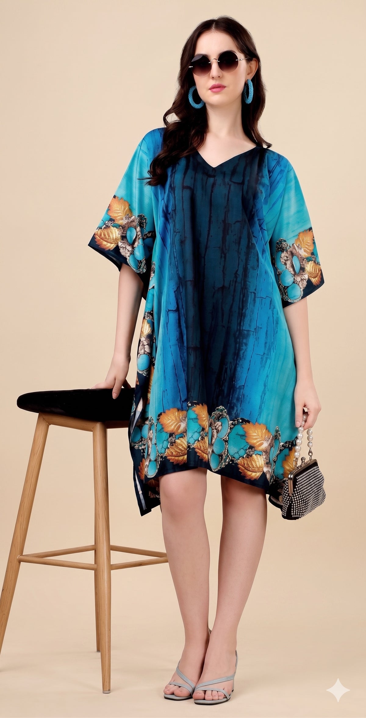 Midnight Lagoon Mini Kaftan - image 3