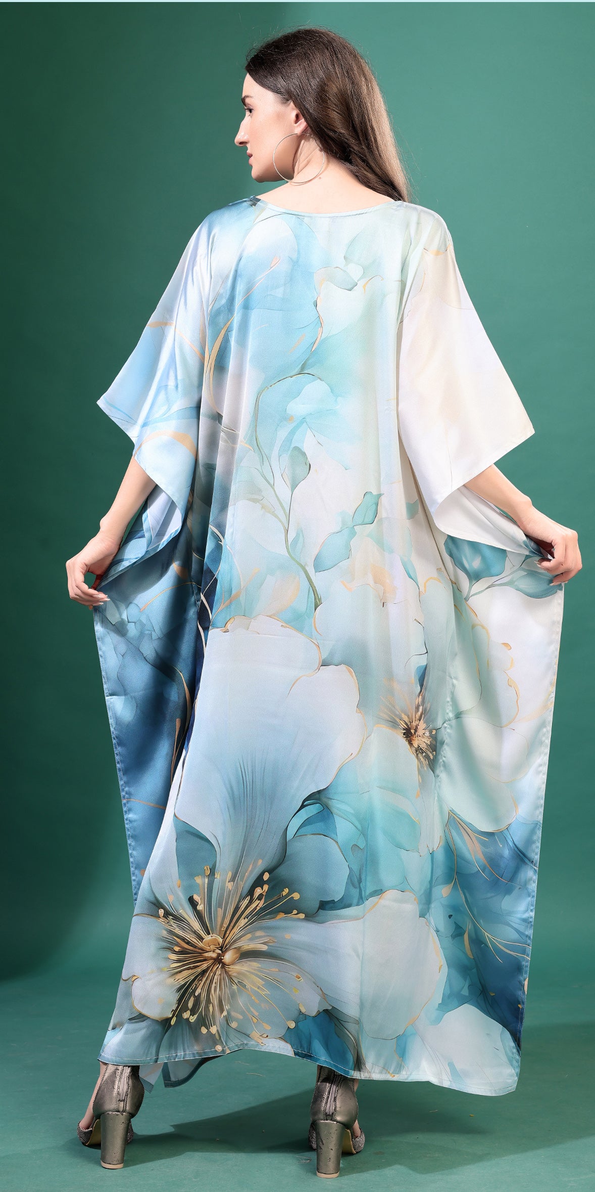 Opulent Ocean Printed Kaftan - image 3