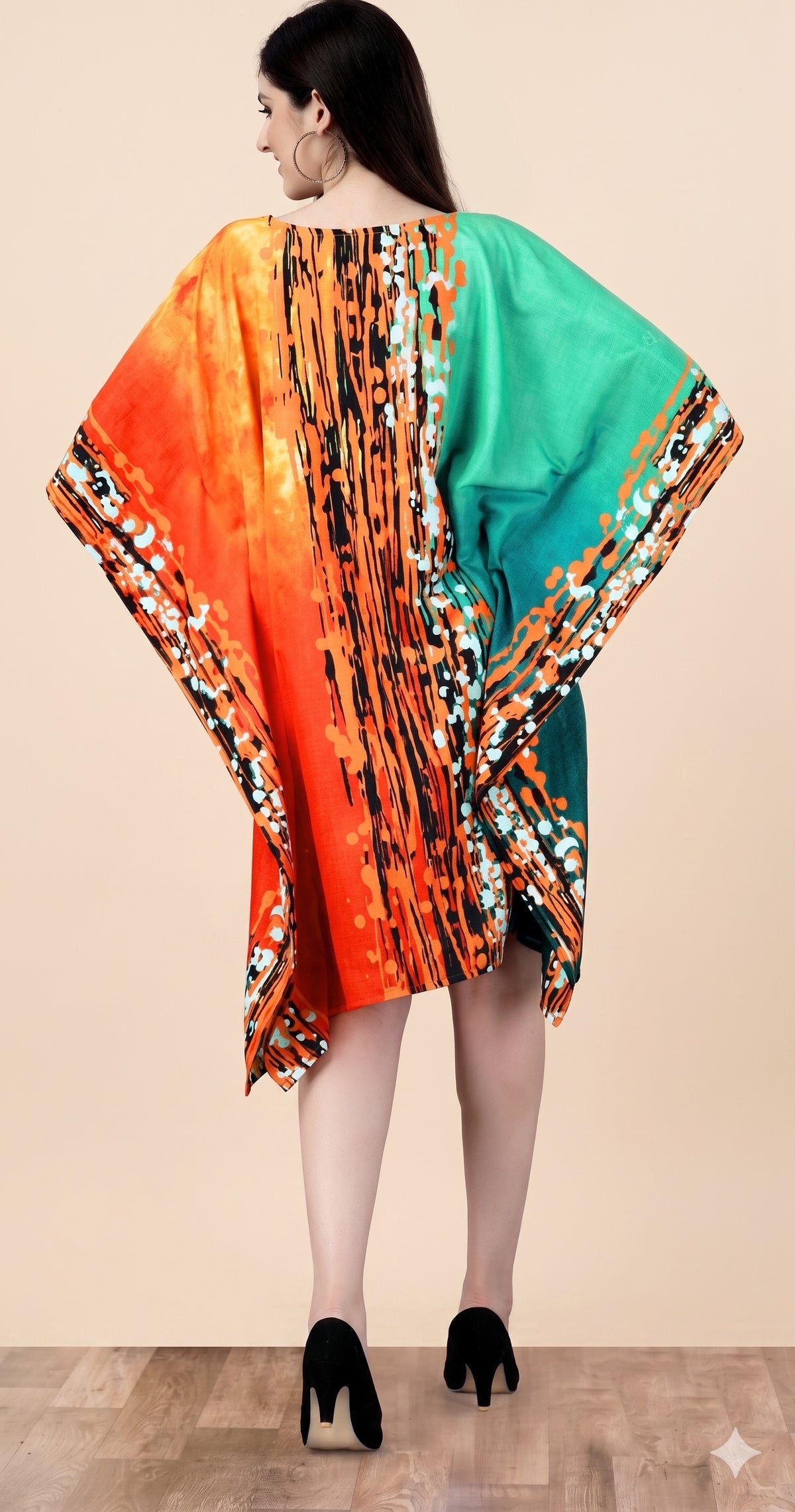 Verdant Ember Mini Kaftan - image 3