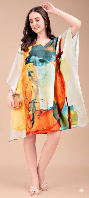 Aurora Canvas Mini Kaftan - image 1