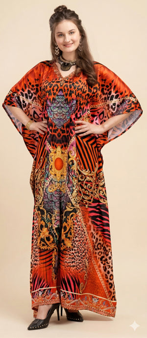Crimson Safari Kaftan - image 1