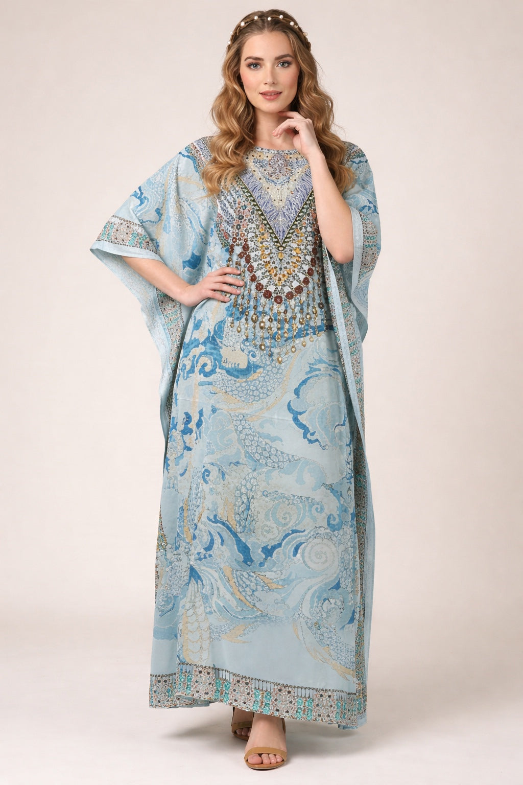 Azure Reverie Kaftan - image 1