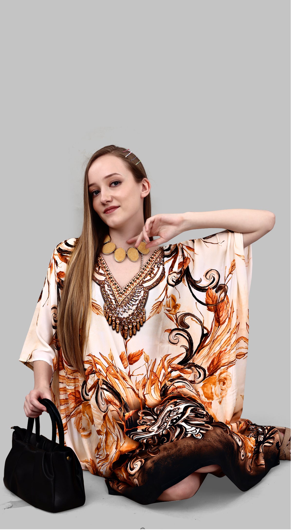 Elegant Enigma Printed Kaftan - image 1