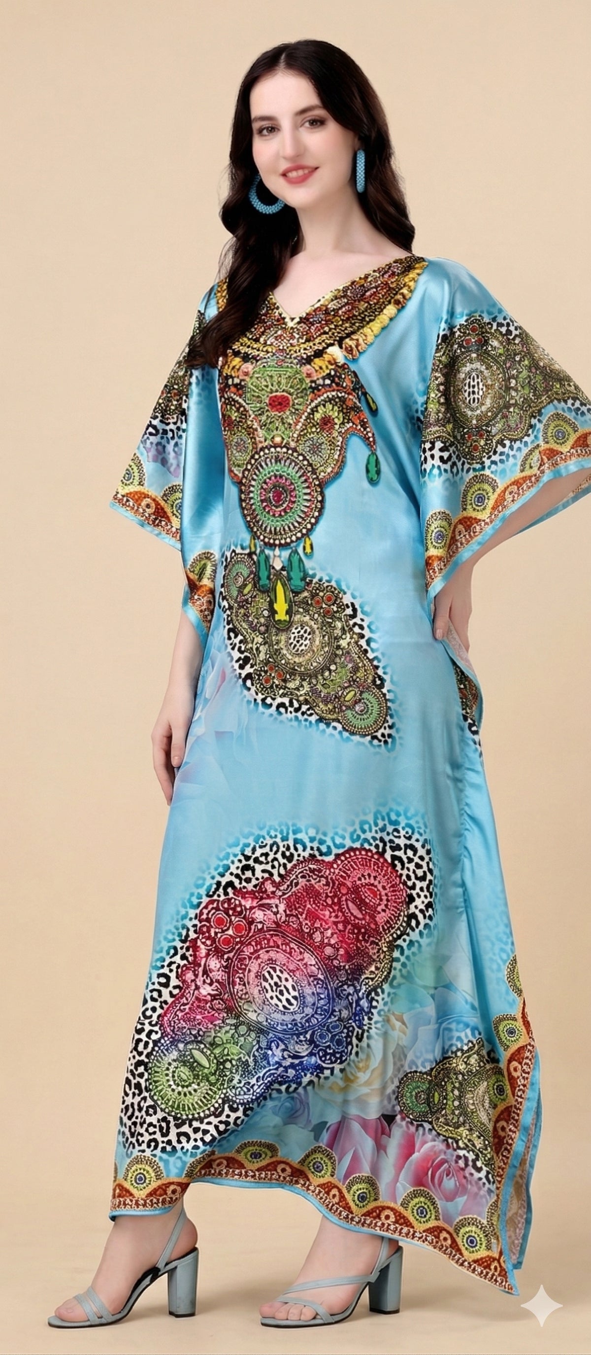 Azure Mandala Kaftan - image 1