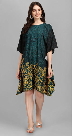 Flowing Charm Printed Kaftan Dress - image 1
