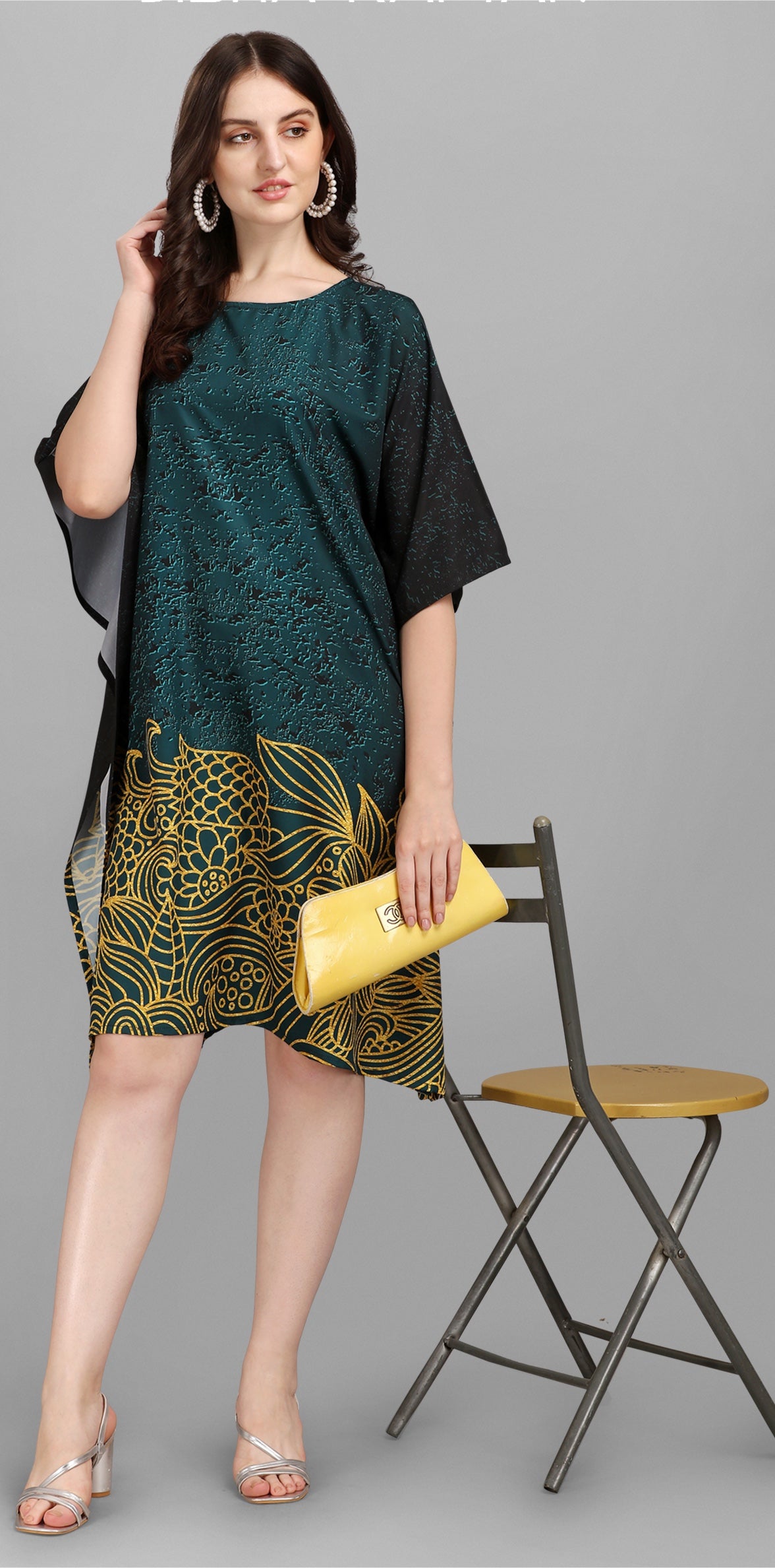Flowing Charm Printed Kaftan Dress - image 2