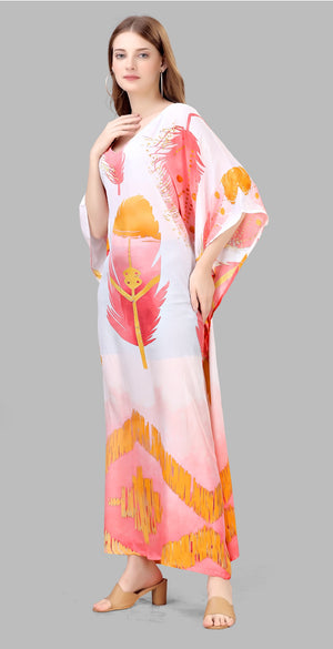 Sunset Plume Luxe Kaftan Dress - image 1
