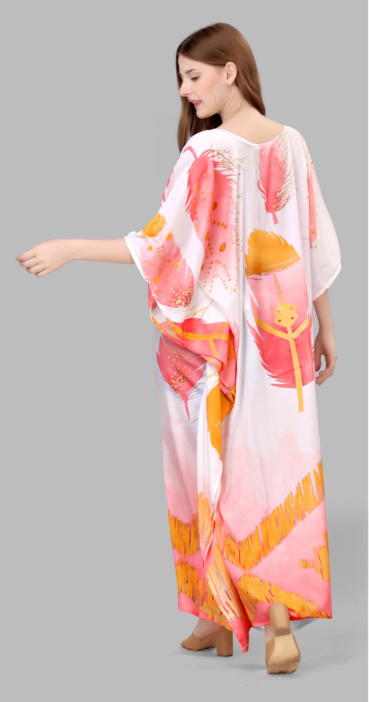 Sunset Plume Luxe Kaftan Dress - image 3