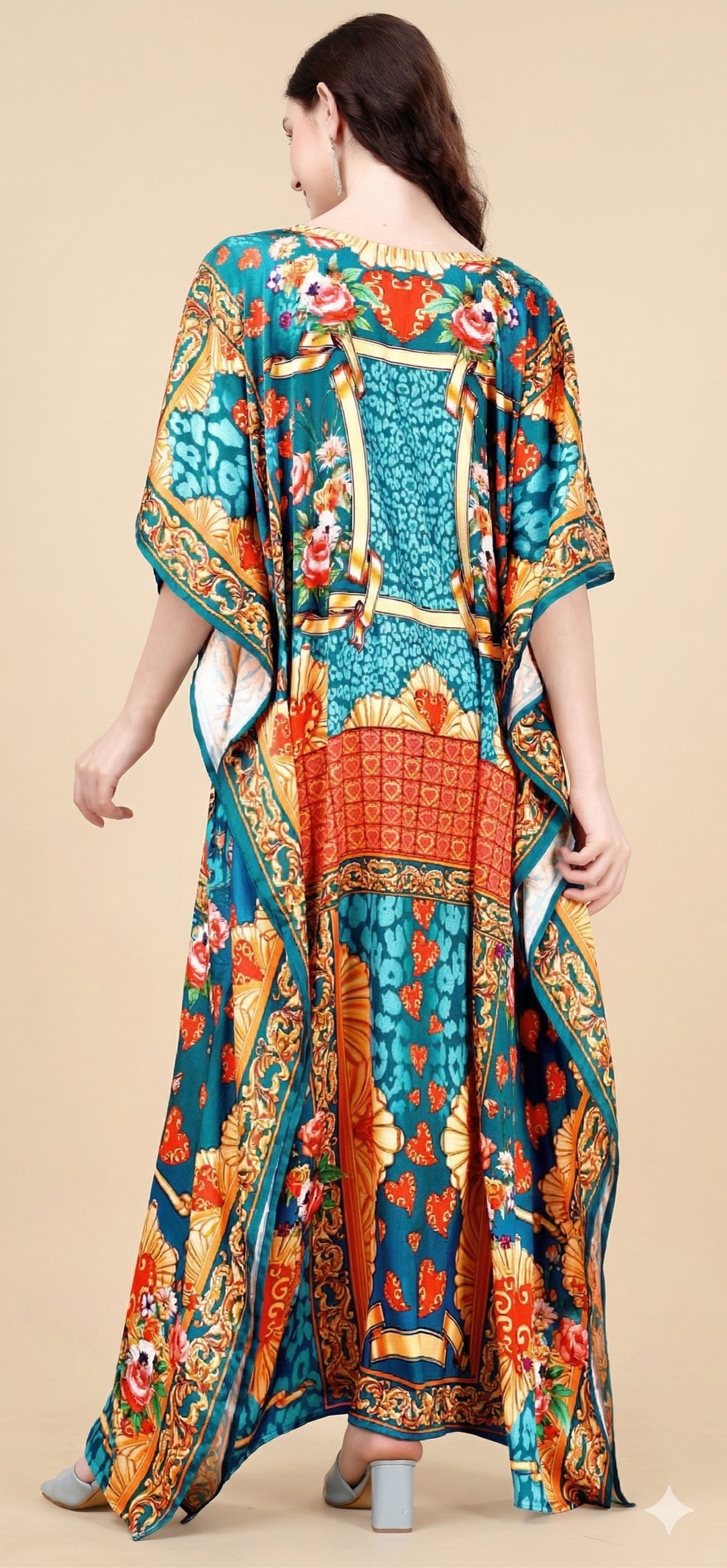 Teal Romance Kaftan - image 3