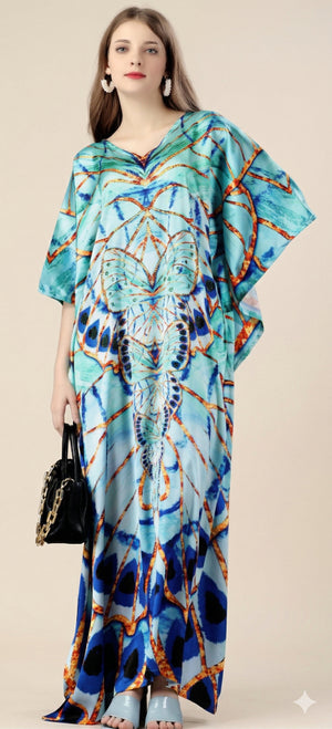 Azure Flutter Kaftan - image 1