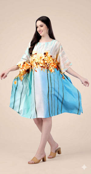 Marigold Drift Mini Kaftan - image 1