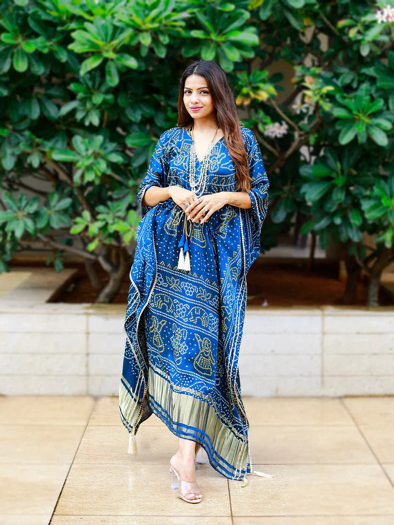 Indigo Dabu Kaftan