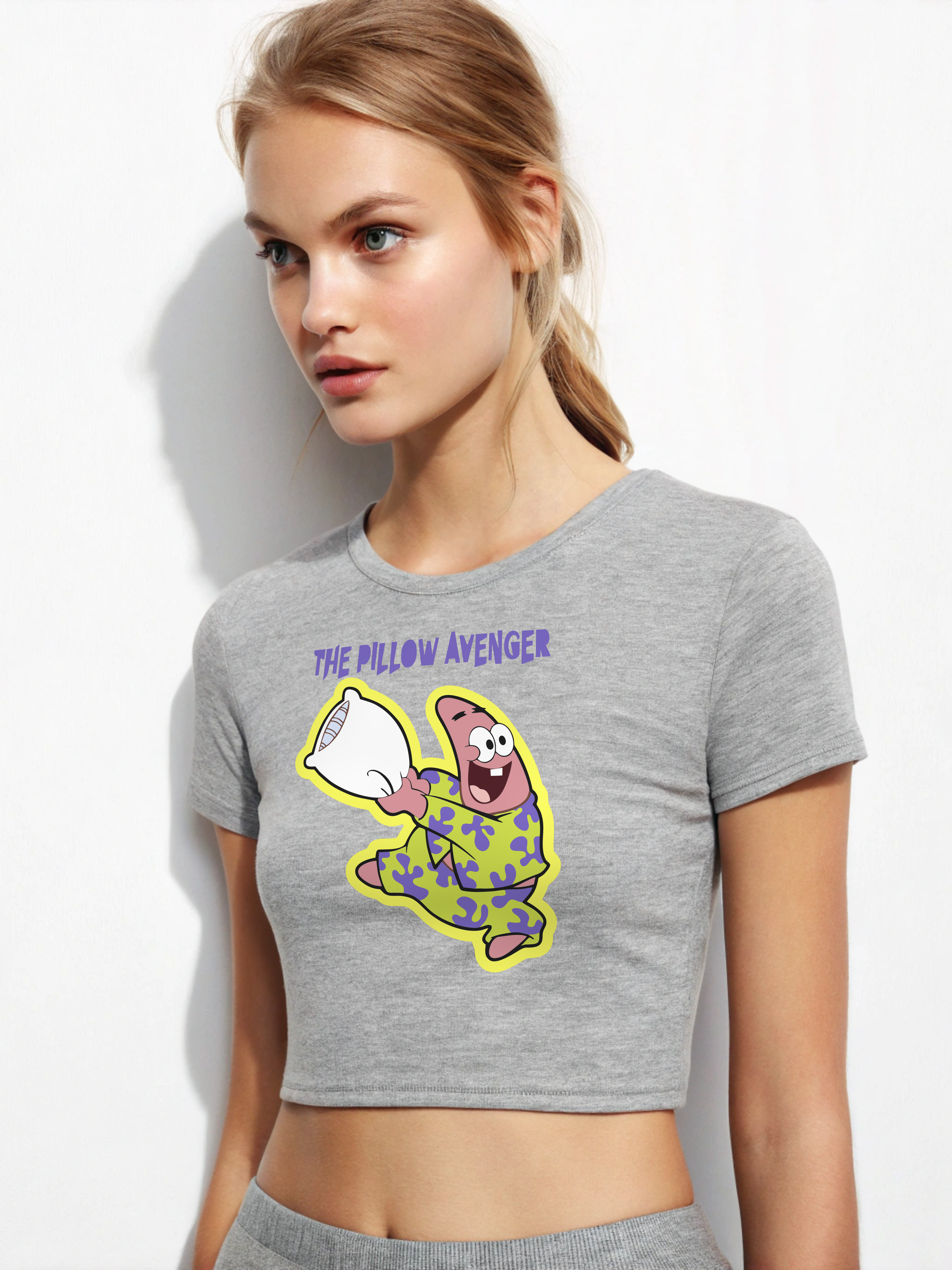 Pillow Avenger: Patrick Star Women’s Crop Top