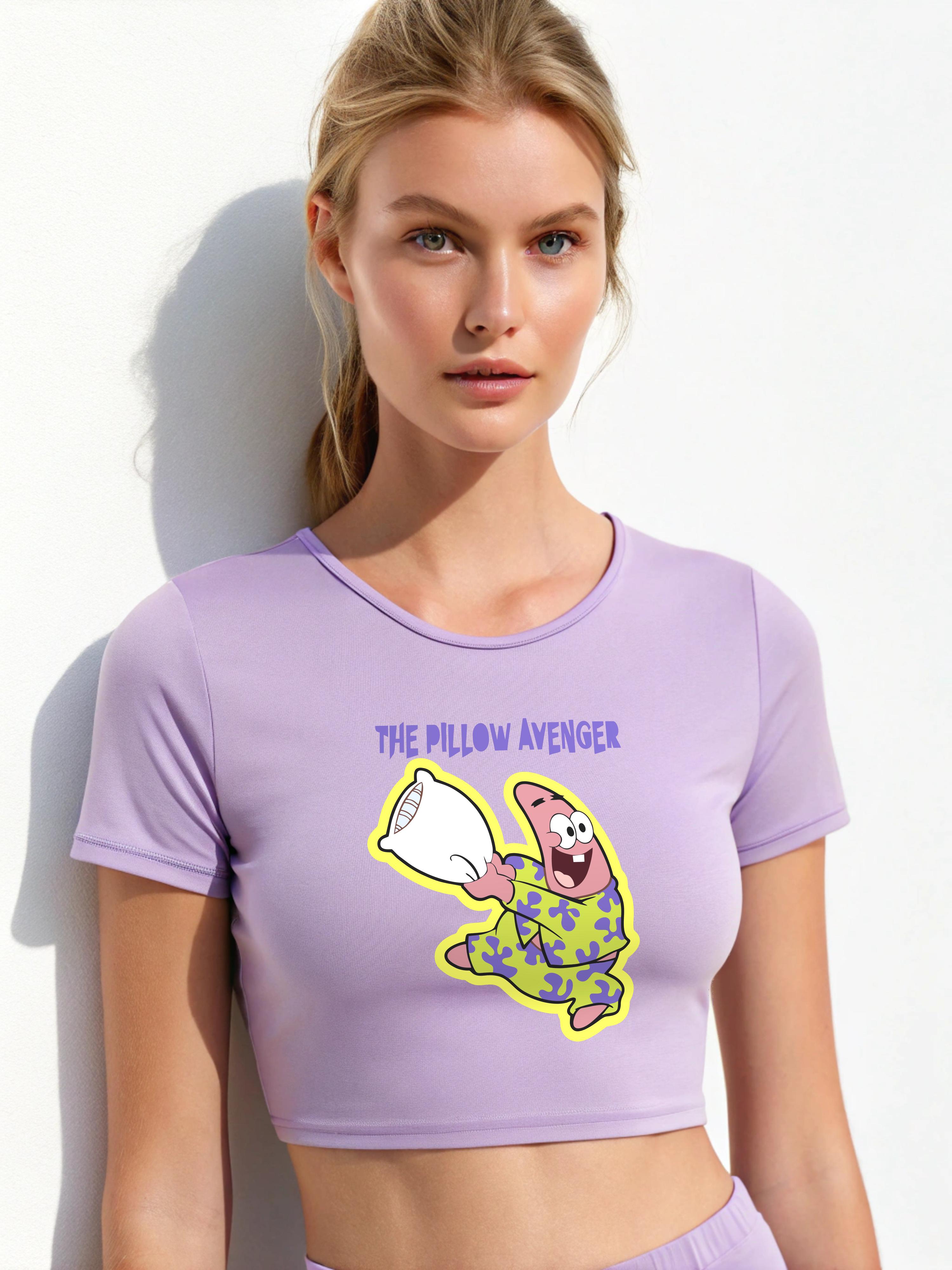 Pillow Avenger: Patrick Star Women’s Crop Top