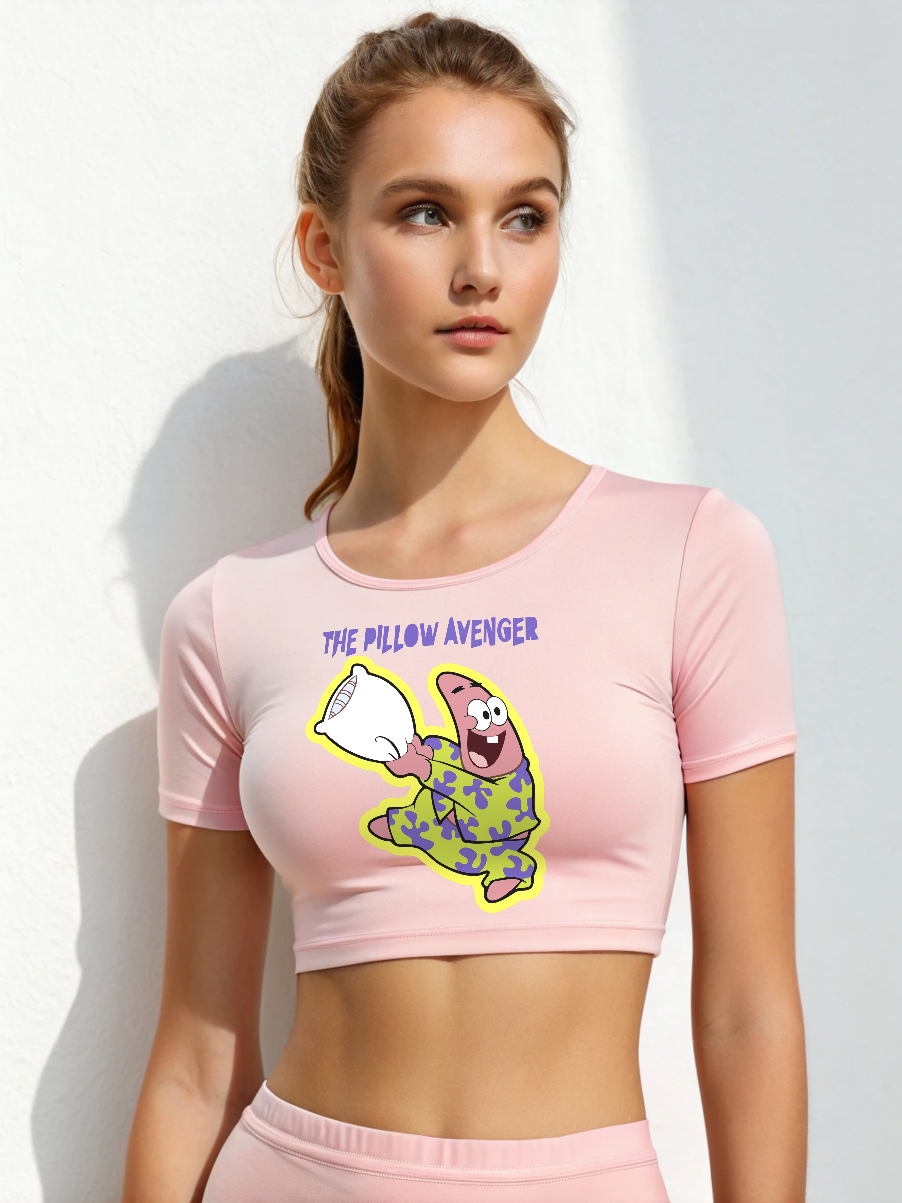 Pillow Avenger: Patrick Star Women’s Crop Top