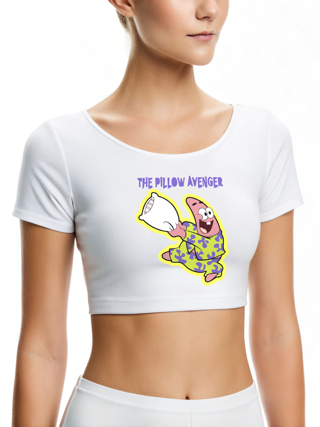 Pillow Avenger: Patrick Star Women’s Crop Top