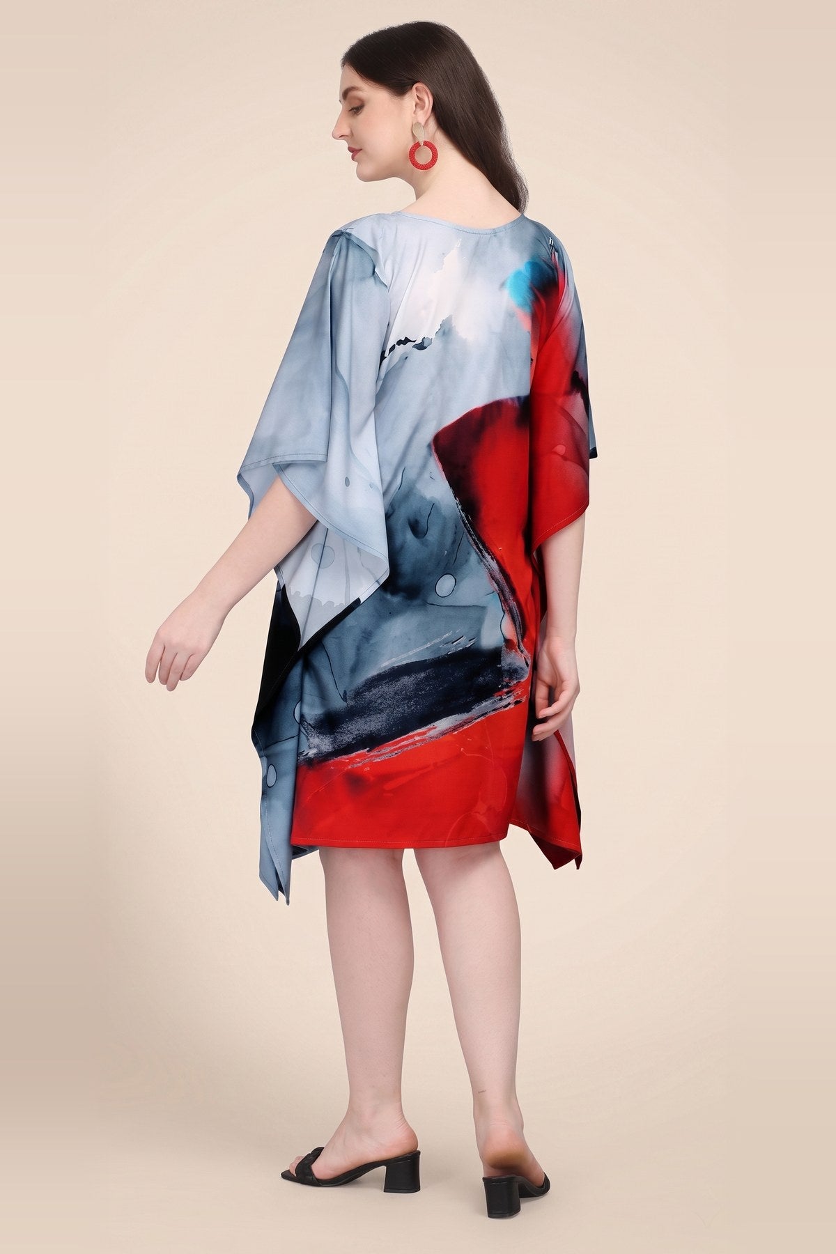 Crimson Horizon Mini Kaftan