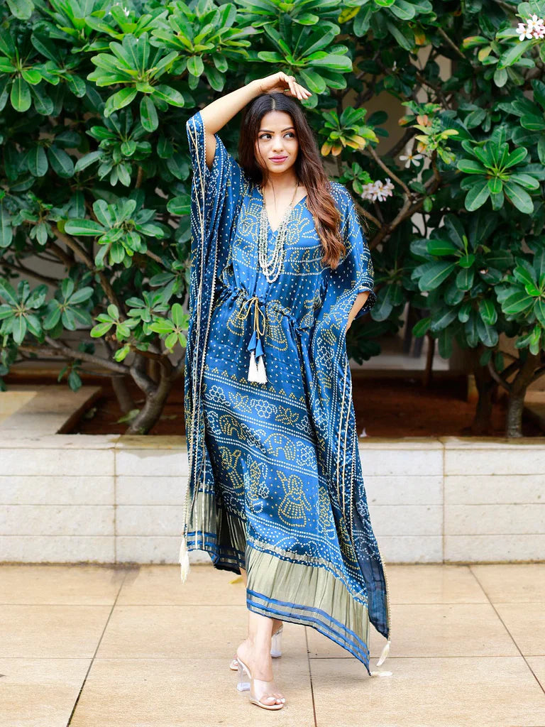 Indigo Dabu Kaftan