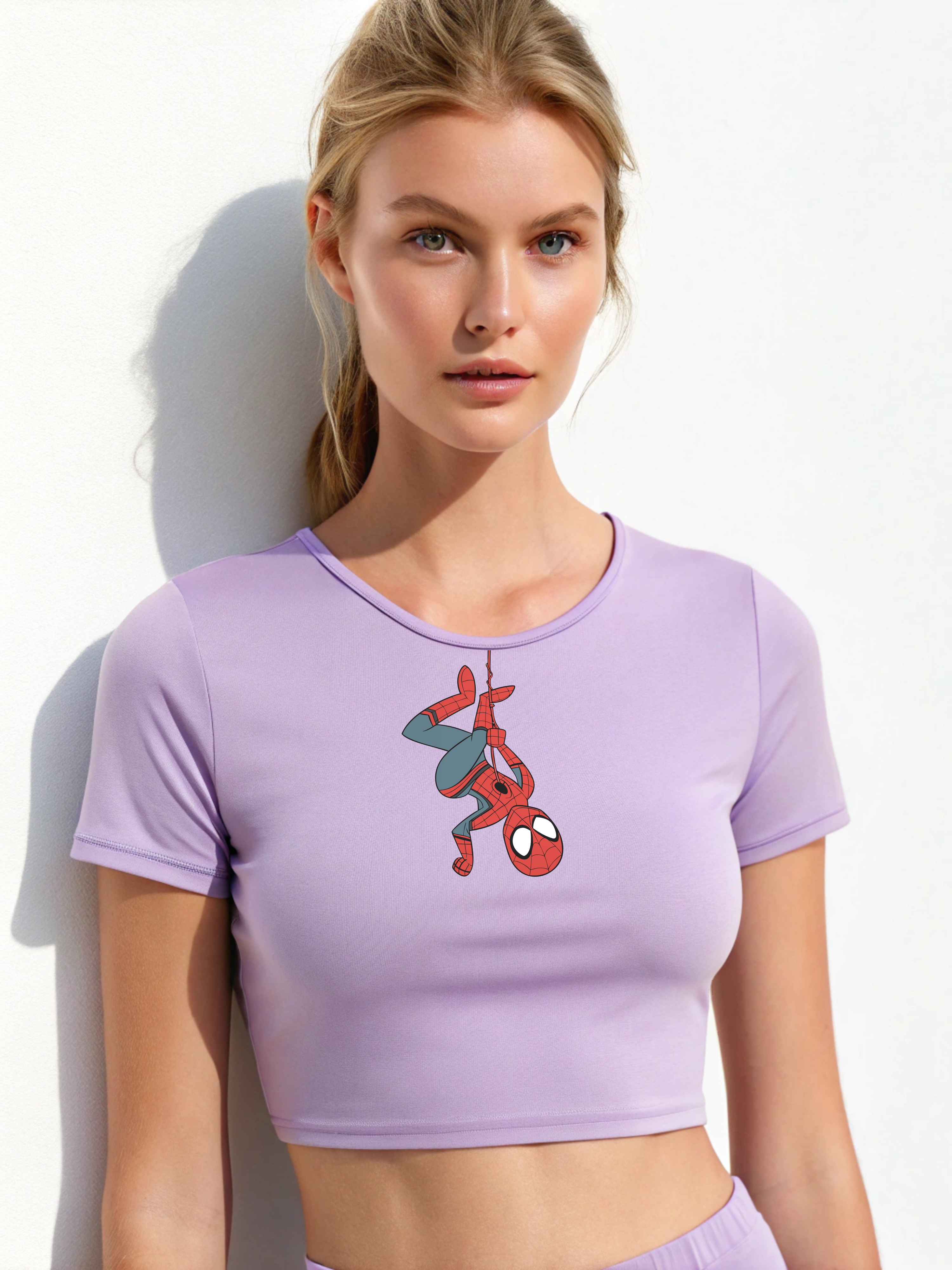 Web Babe: Spidey Hangout Women’s Crop Top