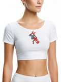 Web Babe: Spidey Hangout Women’s Crop Top