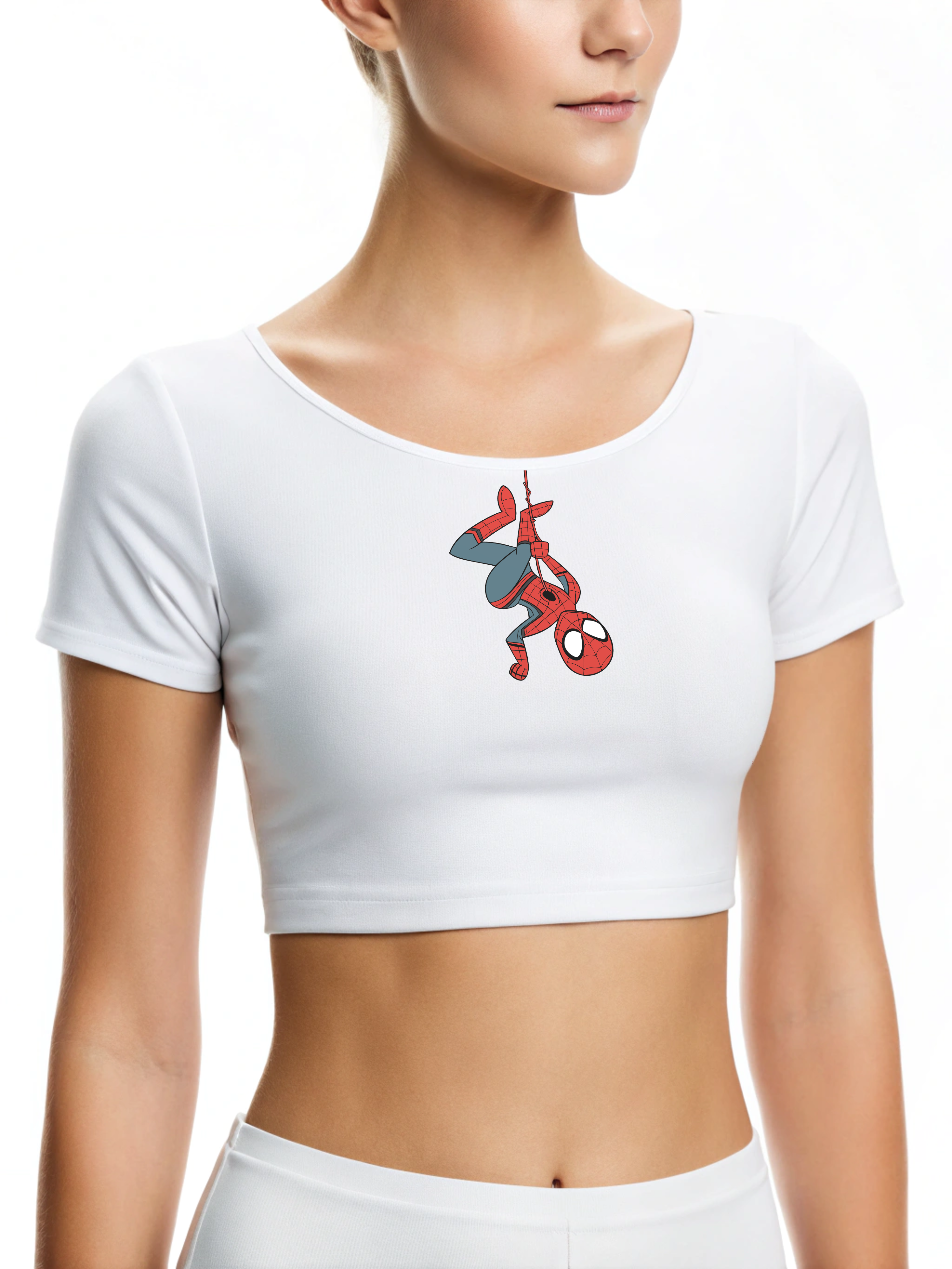 Web Babe: Spidey Hangout Women’s Crop Top