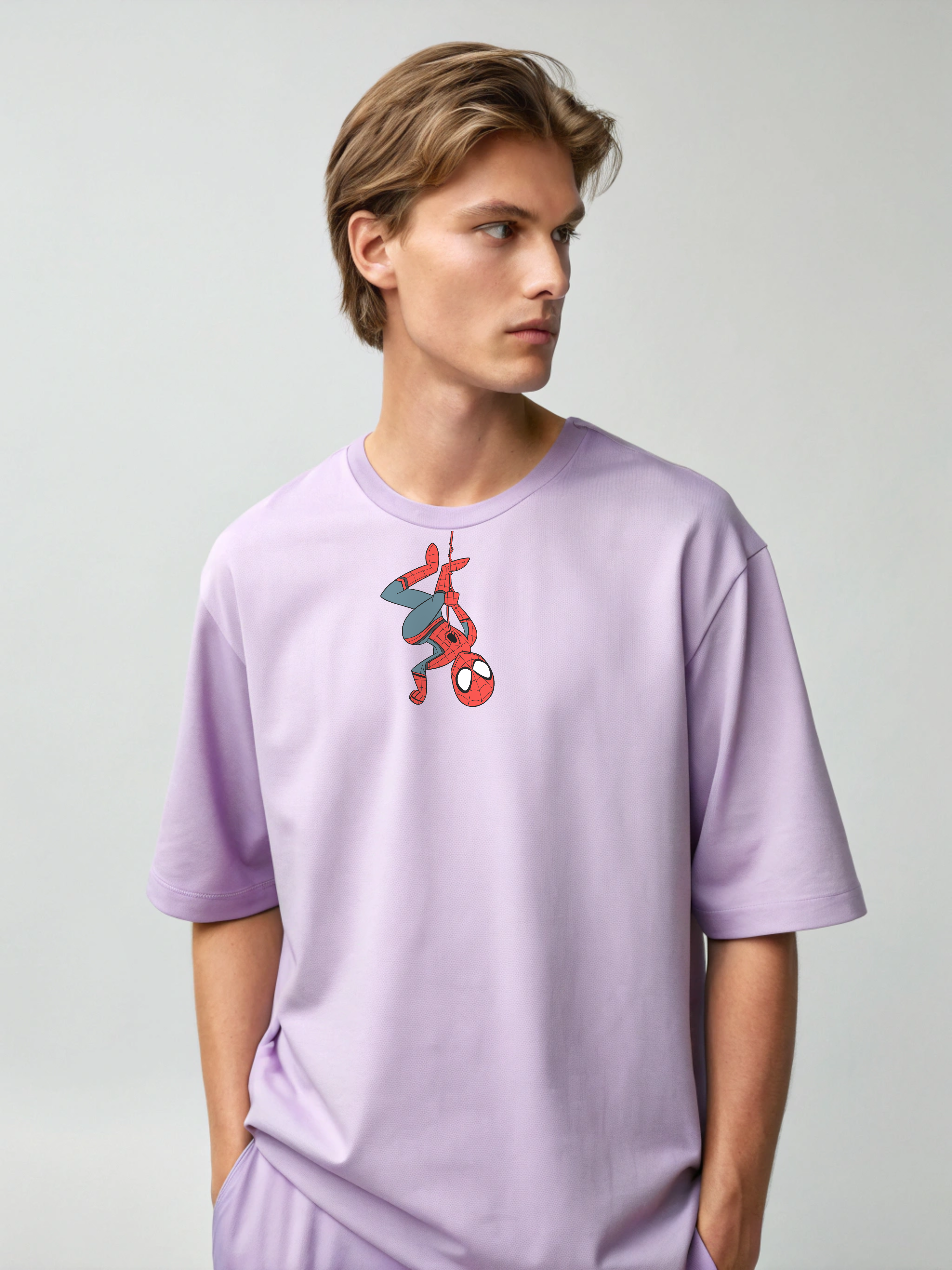 Webslinger Drip: Spidey Hangout Men’s Oversized Tee